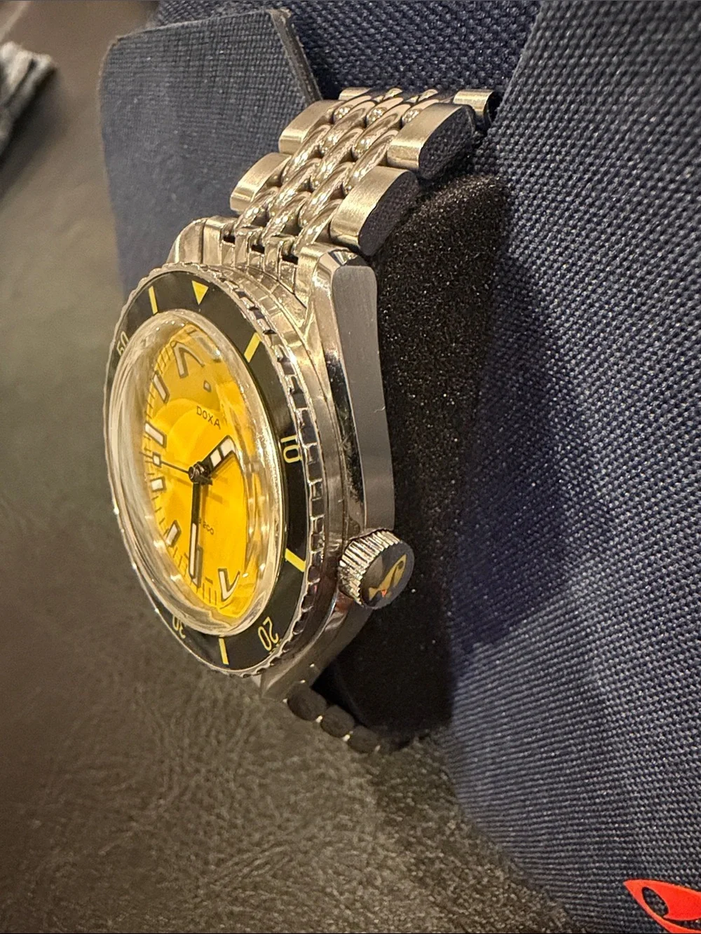 DOXA Watch Sub 200 Divingstar 42mm Yellow Dial on Beads of Rice Bracelet